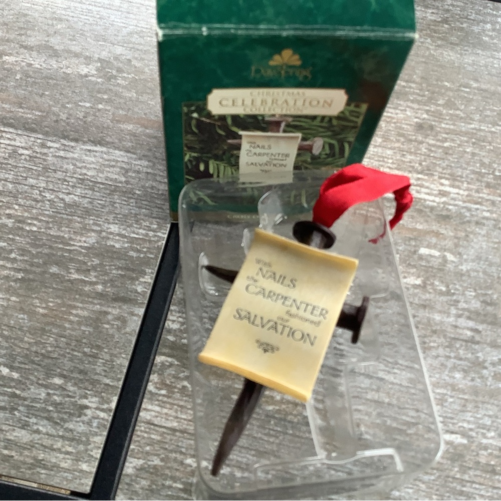Vintage, Dayspring Ornament, Cross of Nails with Original Box.